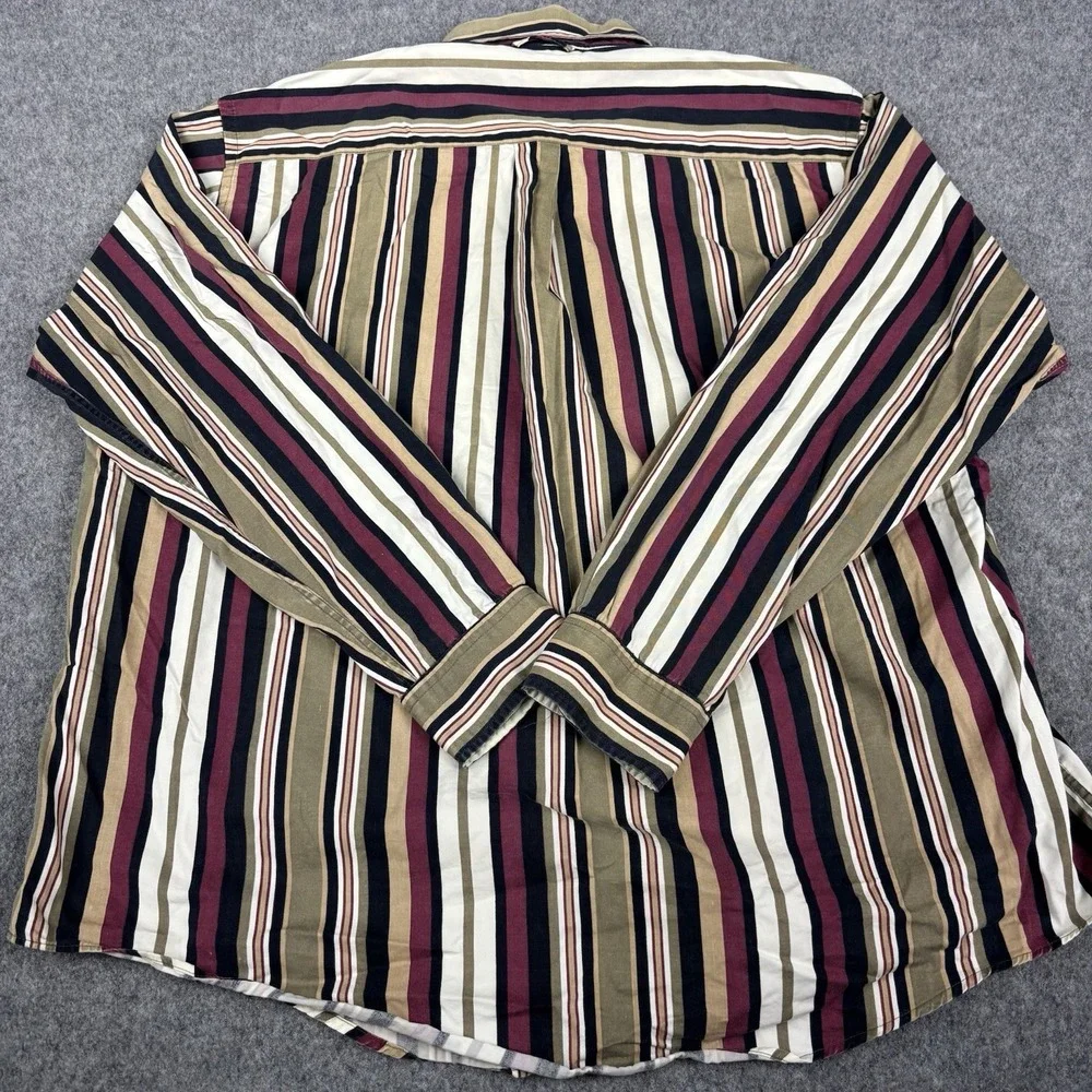 Vintage Hunt Club Collection Shirt Mens Xl Striped Long Sleeve 90's Button Up